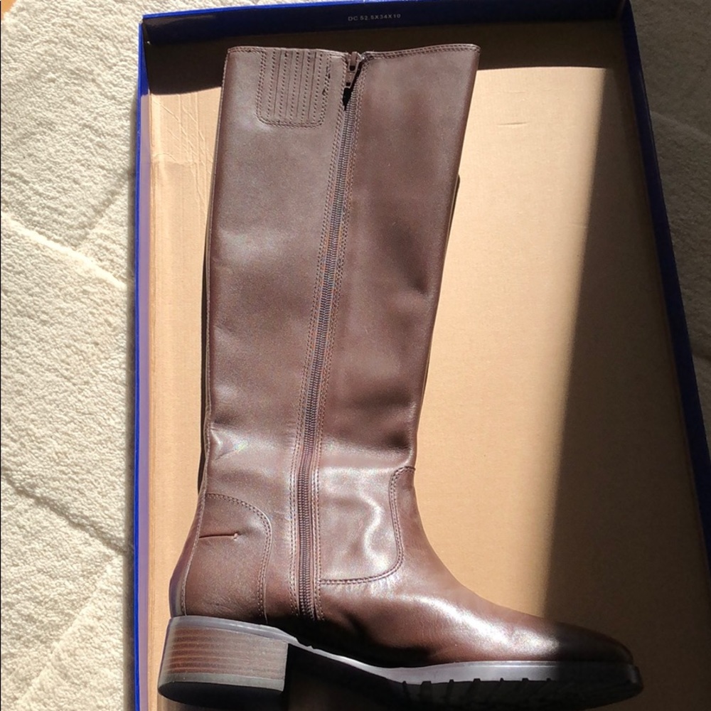 Donald Pliner dark brown knee boots